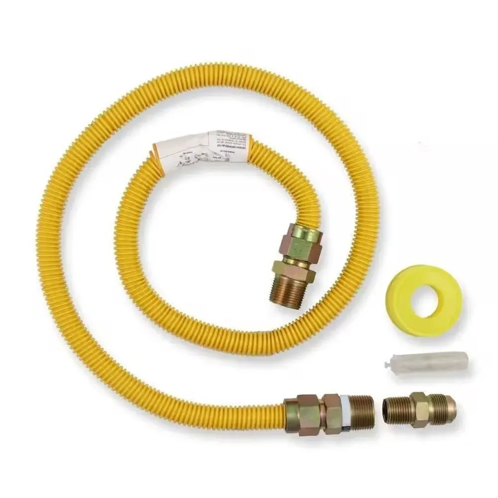 NEW Opened Bag Everbilt 4 ft. Gas Range Connector Kit (106K BTU) Indoor Outdoor